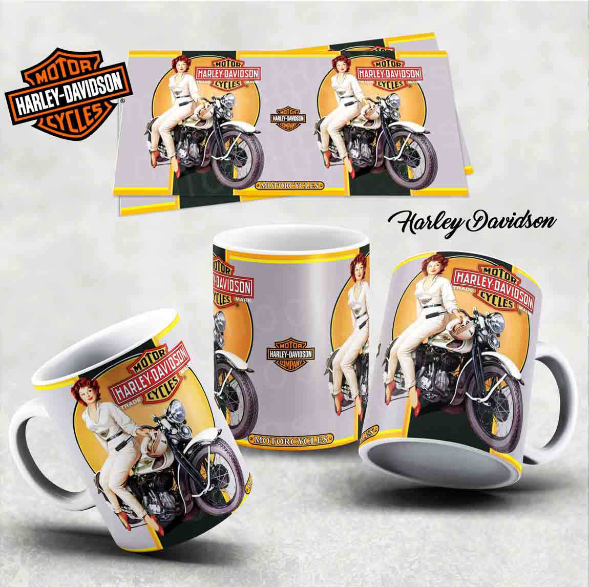 Hrneček s motivem-  Harley Davidson 10