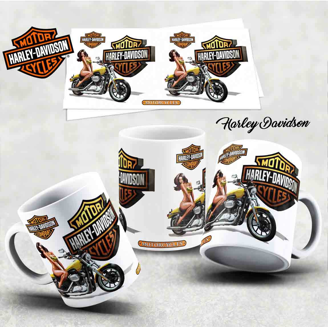 Hrneček s motivem-  Harley Davidson 24