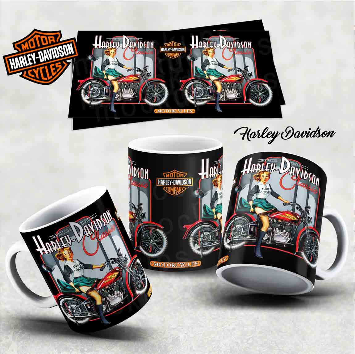 Hrneček s motivem-  Harley Davidson 25