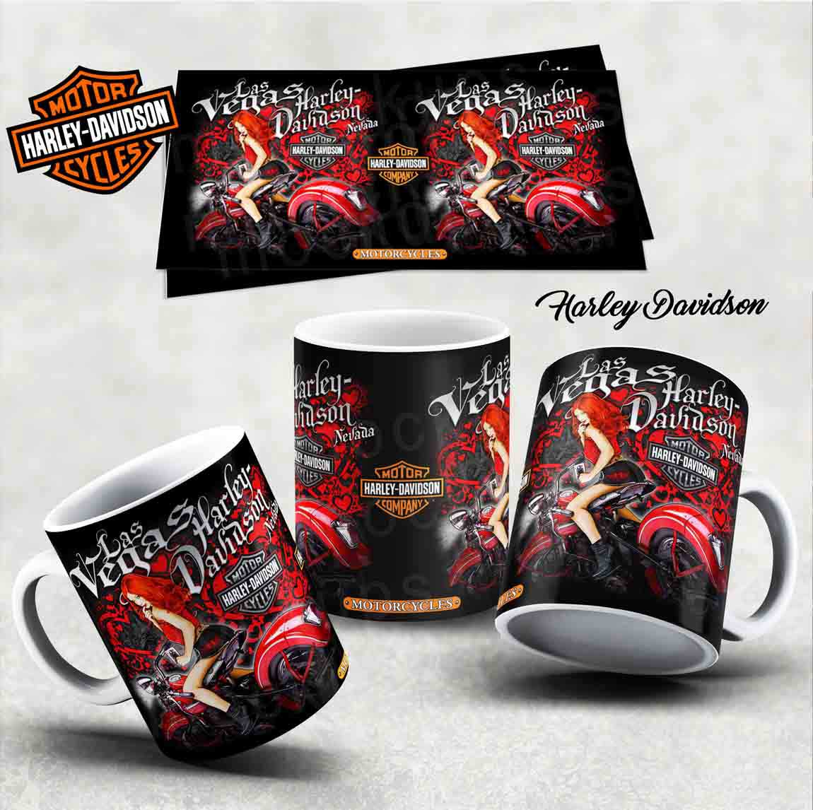 Hrneček s motivem-  Harley Davidson 26