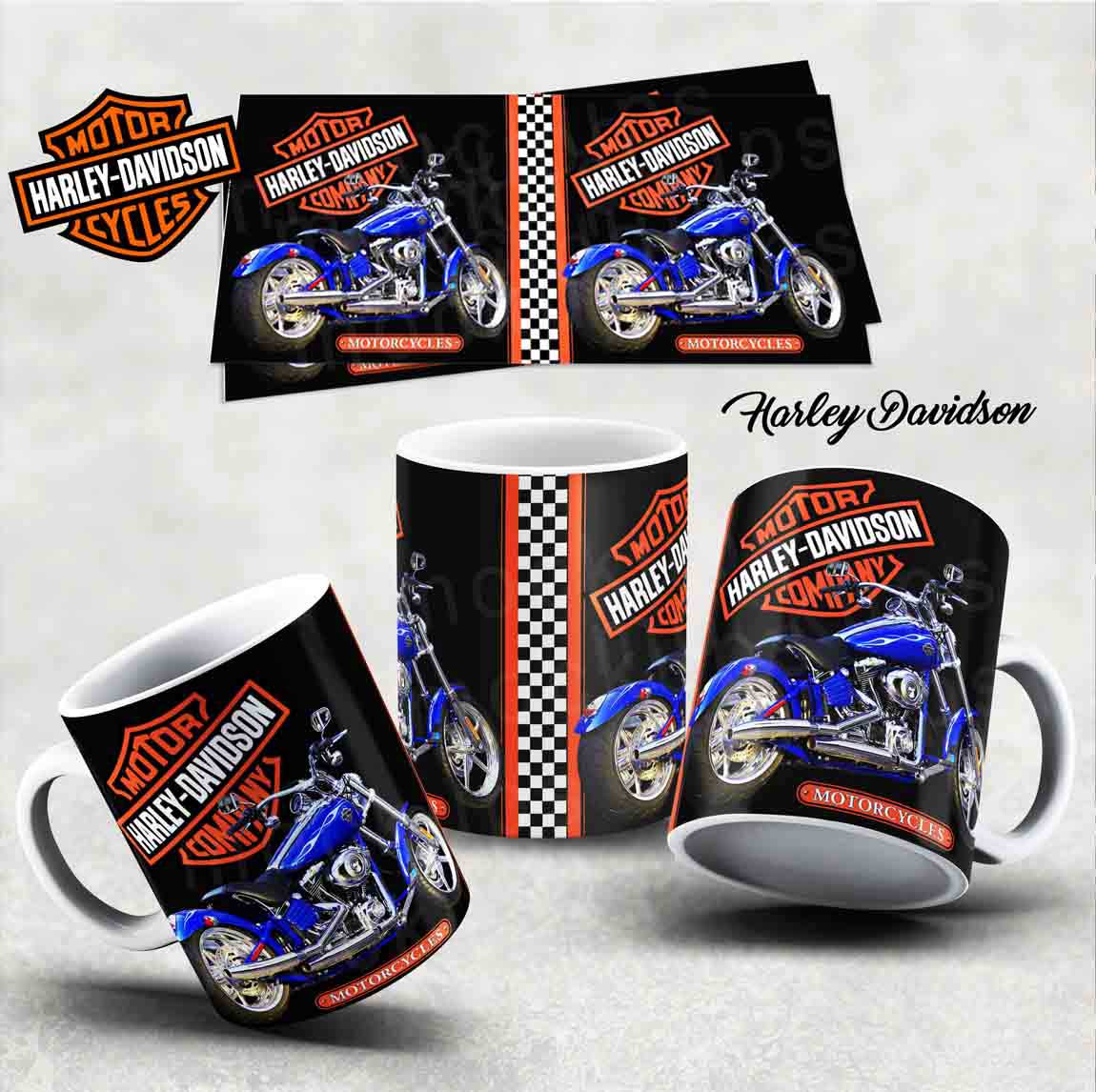 Hrneček s motivem-  Harley Davidson 35