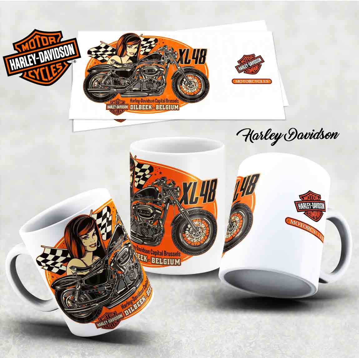 Hrneček s motivem-  Harley Davidson 38