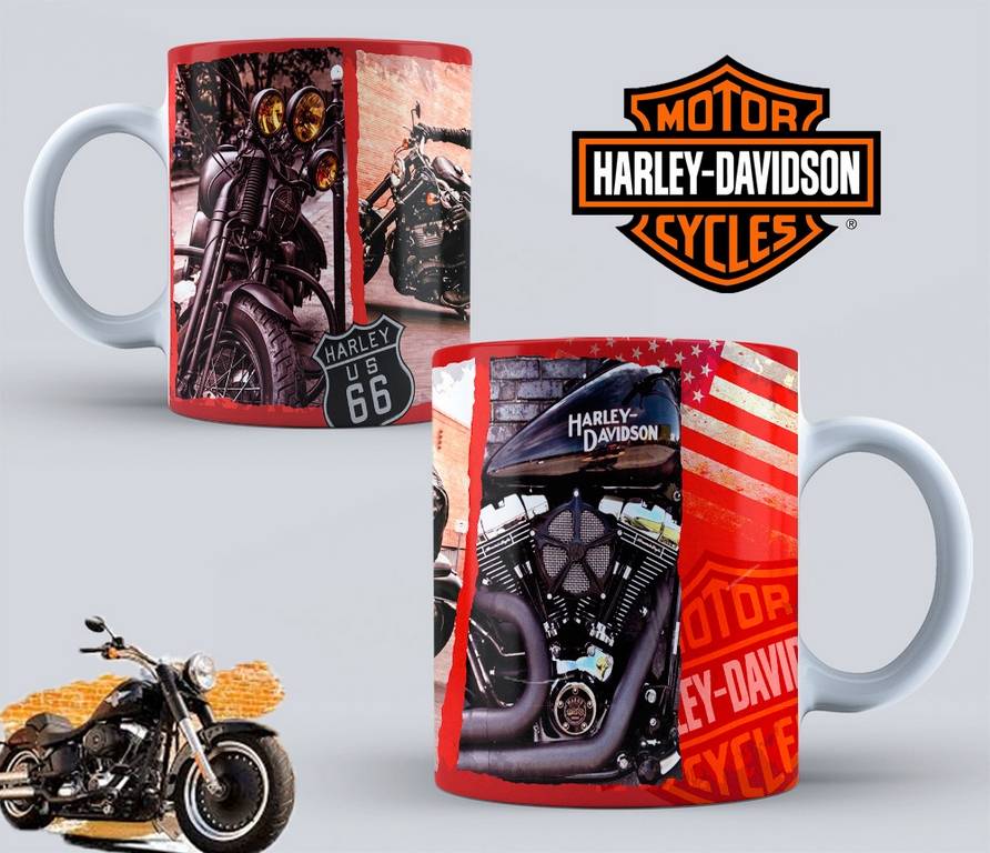 Hrneček s motivem-  Harley Davidson 42