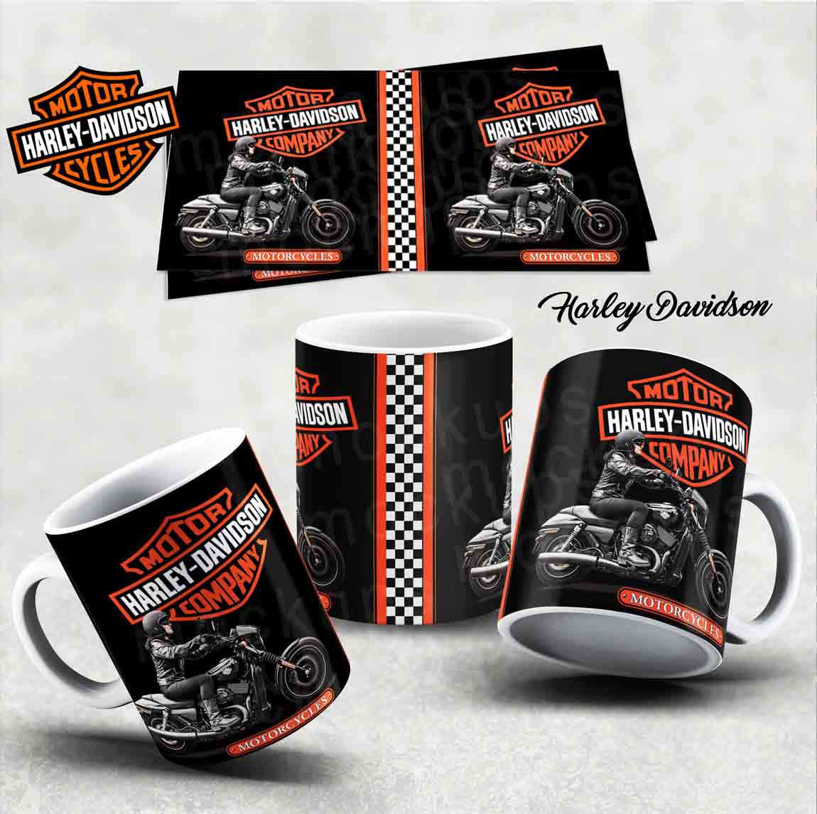Hrneček s motivem-  Harley Davidson 7