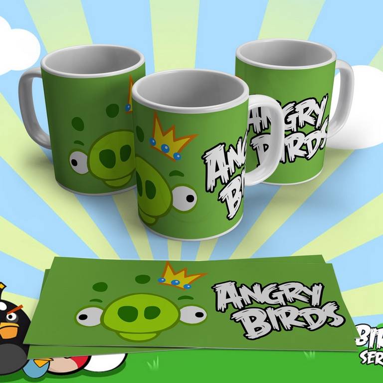 Hrneček s motivem ze seriálu  Angry Birds 3