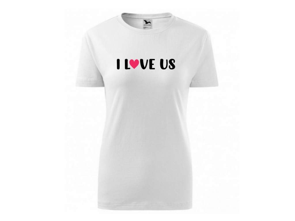 Dámské bílé tričko -I love US 1