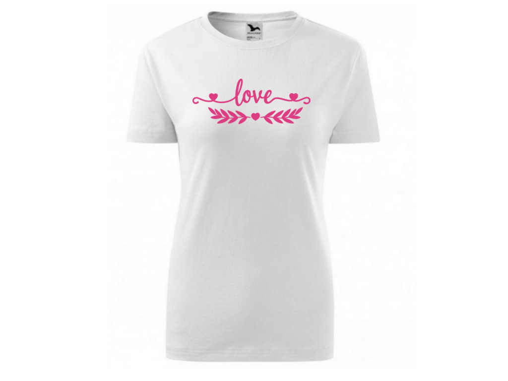 Dámské bílé tričko -Love 1