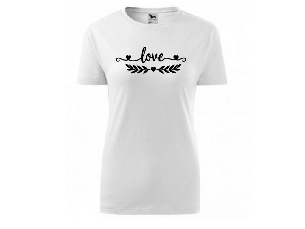 Dámské bílé tričko -Love 2