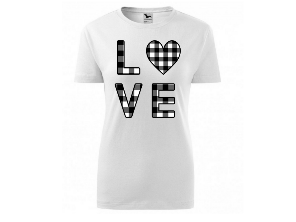Dámské bílé tričko -Love 7
