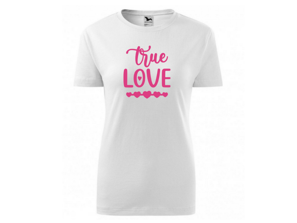 Dámské bílé tričko -True Love 1