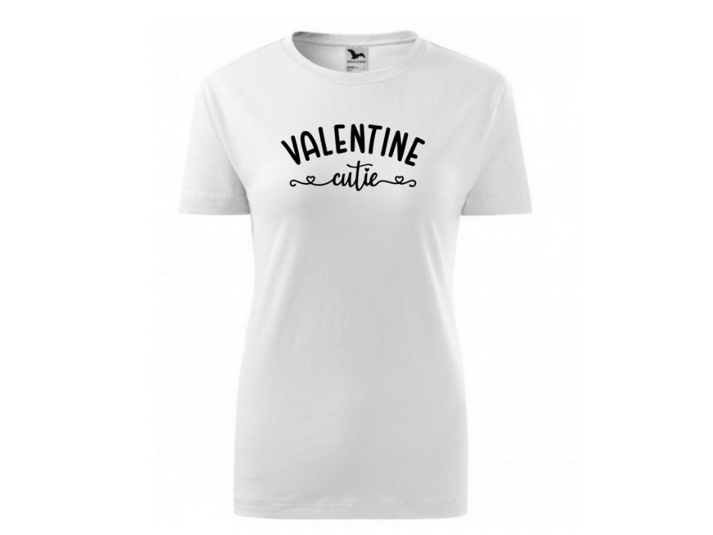 Dámské bílé tričko -Valentine Cutie 2